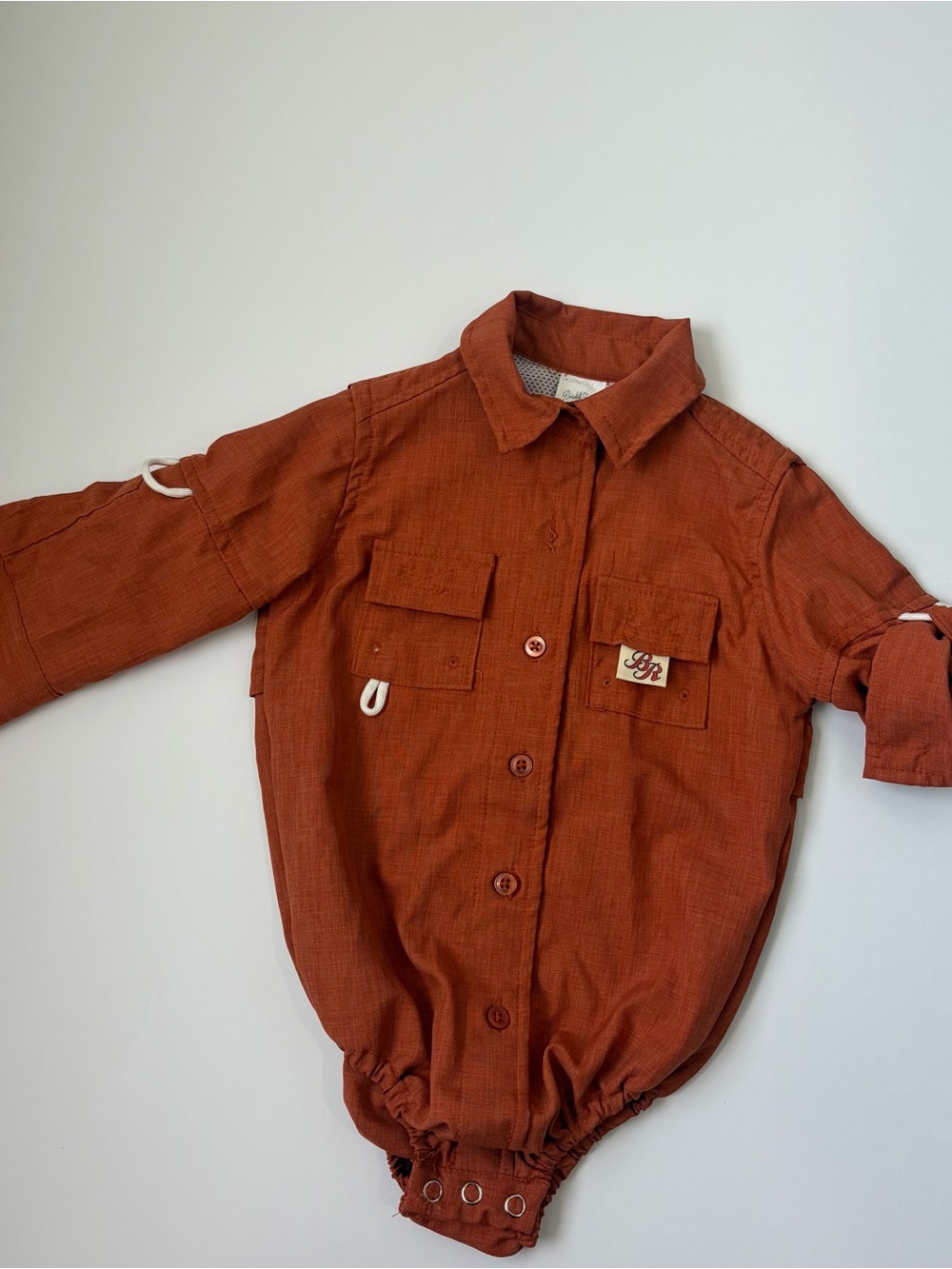 Bull Red Clothing Rust Button-Up Romper